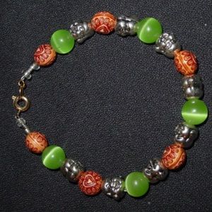 Gentle Green of Calm Handmade Beaded Bracelet